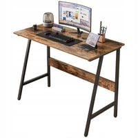 BIURKO KOMPUTEROWE LOFT INDUSTRIALNE SZKOLNE RUSTYKALNE RETRO DREWNO 100 CM