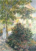 Plakat 13x18cm Camille Monet in the Garden, Monet Vintage
