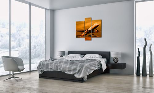 Obraz Na Płótnie - Samolot Start - 95X80 Cm - Cb95X80-0368 na Arena.pl