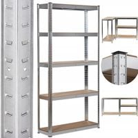 REGAŁ MAGAZYNOWY METALOWY 3w1 180/90/30 5x175 kg DOOC