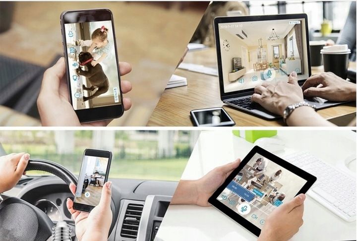 Mini Kamera WiFi w Żarówce Wewnętrzna Android Iphone Obrotowa Żarówka zdjęcie 6