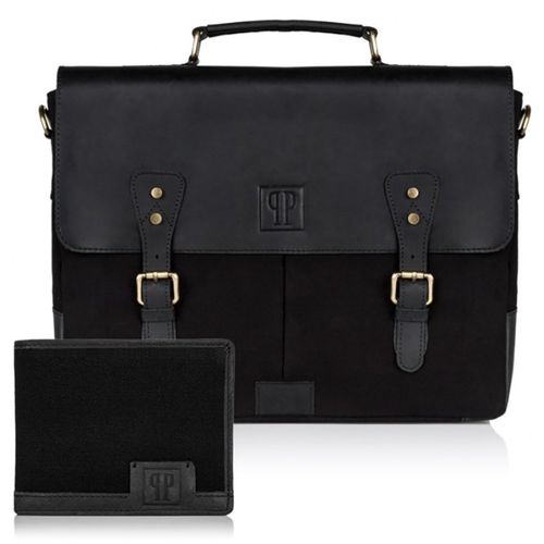 zestaw paolo peruzzi: portfel męski t-02+torba męska t-07 zup-08-bl na Arena.pl