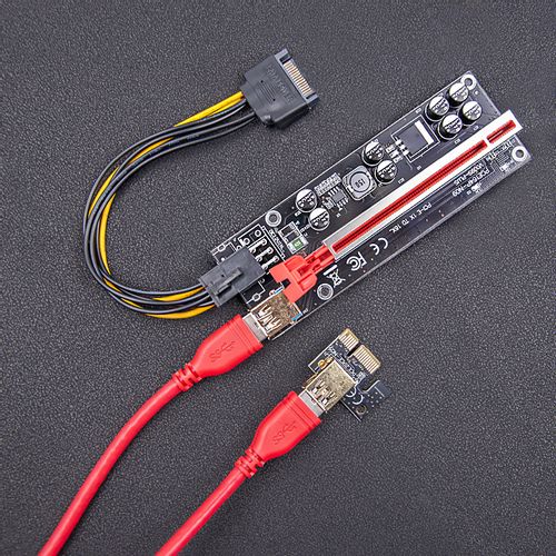 Qoltec Riser PCI-E 1x - 16x | USB 3.0 | ver. 009S Plus | SATA / PCI-E 6 pin na Arena.pl