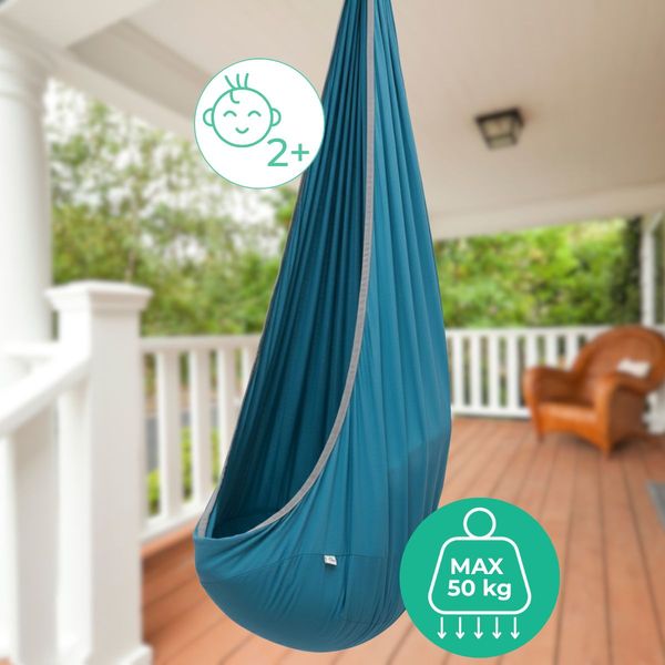 huśtawka kokon turkusowy zdjęcie 3