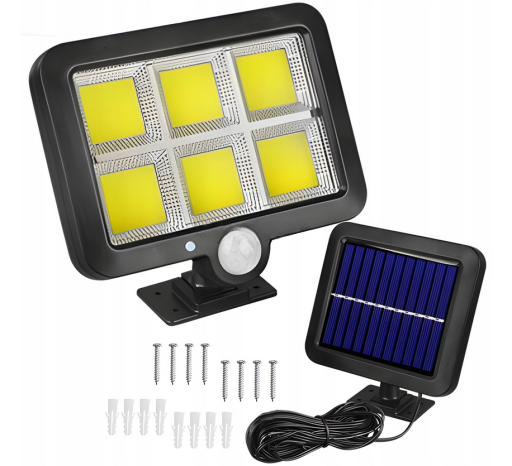 Lampa solarna 120 COB LED kabel 5m LS2 zdjęcie 1