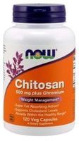 NOW FOODS Chitosan - Chitozan 500 mg + Chrom 100 mcg (120 kaps.)