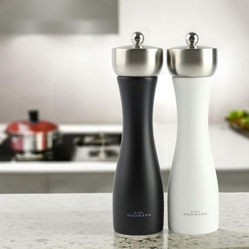ZESTAW RĘCZNYCH MŁYNKÓW DO MIELENIA SOLI PIEPRZU PRZYPRAW BIAŁY I CZARNY na Arena.pl
