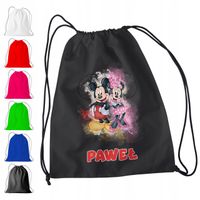 WOREK PLECAK SPORTOWY NA WF DLA DZIECI - MYSZKA MICKEY MIKI + IMIĘ! BAJKA