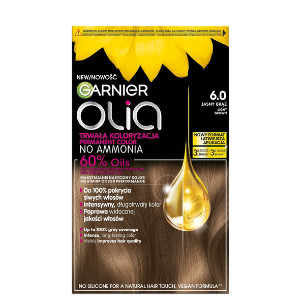 GARNIER Olia Farba do włosów nr 6.0 Light Brown zdjęcie 1
