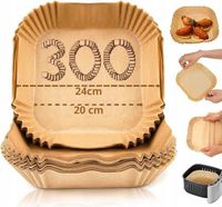 300xWkład Papierowy do frytkownicy beztłuszczowej do AirFryer 20-24 cm