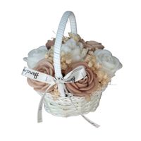 Flower Box Świece Sojowe Wieczny Bukiet Koszyk Ślub Urodziny Prezent