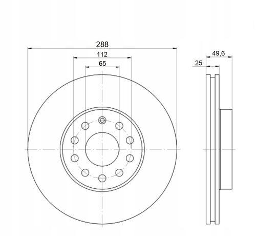 TARCZA HAM PRZOD 288X25 V MIKODA na Arena.pl