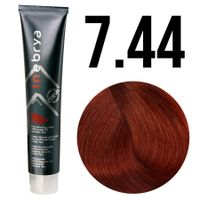 Inebrya farba do włosów, koloryzacja trwała, 100 ml 7/44 średni blond intensywna miedź