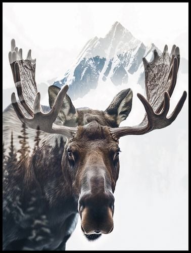 Plakat 75x100cm Łoś Duch Lasu na Arena.pl