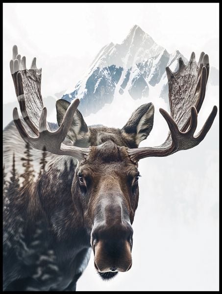 Plakat 75x100cm Łoś Duch Lasu zdjęcie 2