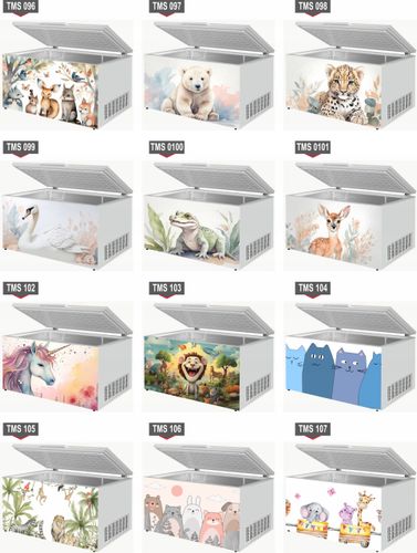 Naklejka samoprzylepna na zamrażarkę zmywarkę pralkę AKWARELOWE ZWIERZĘTA na Arena.pl