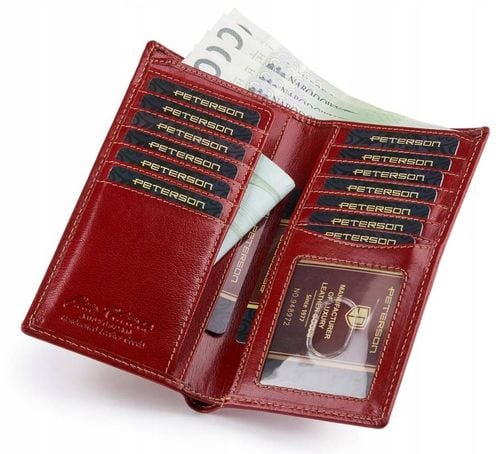 portfel damski ze skóry naturalnej w wersji slim - peterson na Arena.pl