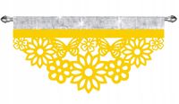 Z17 Zazdrostka kuchenna firana KWIATY Z MOTYLKAMI ażurowa dekoracja 60x30