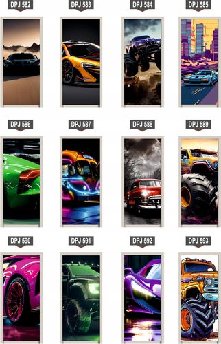 Naklejka samoprzylepna okleina tapeta na drzwi szafę meble CZERWONY TRAKTOR na Arena.pl