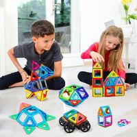 DUŻE KLOCKI MAGNETYCZNE Magnetic Tiles 3D KONSTRUKCYJNE zestaw XXL104 el