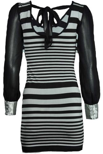 Elegancka sukienka w paski - 38 / M na Arena.pl