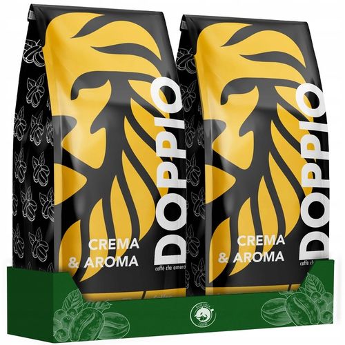Kawa ziarnista 1kg x2 DOPPIO CREMA &AROMA- ŚWIEŻO PALONA -Blue Orca Coffee na Arena.pl