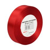 WSTĄŻKA SATYNOWA 25MM X 32M WS25-26 BREWIS CZERWONA