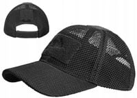 Czapka z Daszkiem Helikon Mesh Bejsbolówka Siatka Mesh Regulowana Czarna