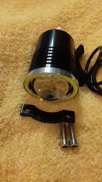 HALOGEN MOTOCYKLOWY U4 LED+RING+WŁĄCZNIK czarny zdjęcie 8
