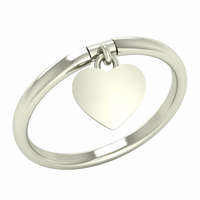 PIERŚCIONEK Z RUCHOMĄ ZAWIESZKĄ SERCE ZE SREBRA SREBRO PRÓBY 925 GRAWER GRATIS