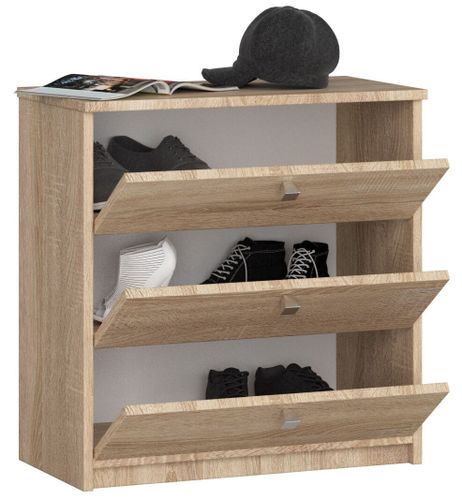 Szafka na buty MINI 3 uchylne drzwiczki 60 cm - dąb sonoma na Arena.pl