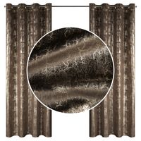 Zasłona  welwetowa na przelotkach Eurofirany 140X250 INGRID czekoladowy