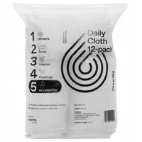 CLEANTLE DAILY CLOTH 12-PACK ZESTAW MIKROFIBR BEZSZWOWYCH 40x40cm 350gsm