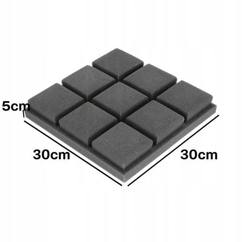 Pianka akustyczna KOSTKA wypukła 30x30x5 cm Panel wygłuszający BUFFO na Arena.pl