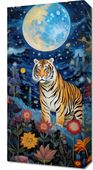 Obraz 30x60cm Tygrys w Ogrodzie Gwiazd