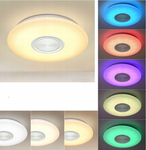 Lampa plafon LED RGB Kolorowa GŁOŚNIK Bluetooth 60w + Pilot Aplikacja na Arena.pl