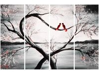 120CM 80 OBRAZ 4 ELEM W ŚWIETLE KSIĘŻYCA I ŚCIENNY