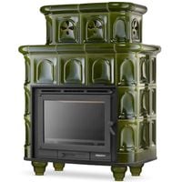 Piec kominek piecyk kaflowy ceramiczny obudowa kominkowa SALZBURG zielony