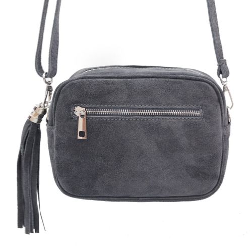 VERA PELLE torebka damska zamszowa listonoszka z paskiem V310 c.zielona na Arena.pl