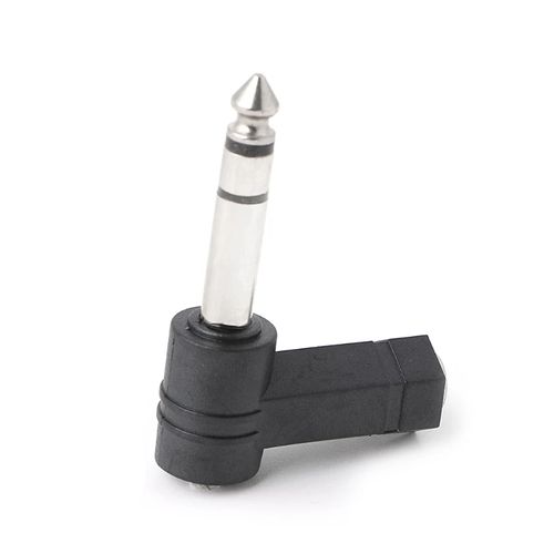 Adapter Kątowy 90 6,35 - 3,5 mm Jack Przejściówka Boczna do HiFi Audio AUX na Arena.pl
