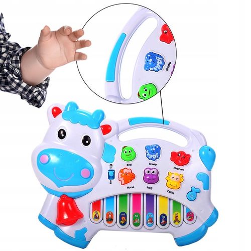 ORGANKI PIANINKO ZWIERZĄTKA KRÓWKA DLA DZIECI EDUKACYJNE INTERAKTYWNE na Arena.pl