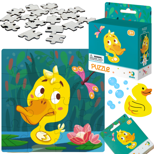 Puzzle ”Kaczka”  16 Elementów Układanka Edukacyjna Dla Dzieci Zestaw 113 na Arena.pl