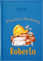 KALENDARZ A5 2026 DZIENNY terminarz z nadrukiem planer budowy TWÓJ NAPIS