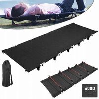 ŁÓŻKO TURYSTYCZNE POLOWE LEŻAK SKŁADANE DUŻE WYGODNE Z TORBĄ - LEKKIE