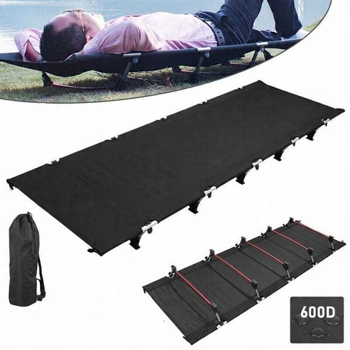 ŁÓŻKO TURYSTYCZNE POLOWE LEŻAK SKŁADANE DUŻE WYGODNE Z TORBĄ - LEKKIE na Arena.pl