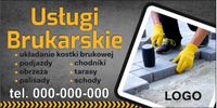 BANER OCZKOWANY reklamowy 100x50 cm RÓŻNE WZORY usługi brukarskie reklama