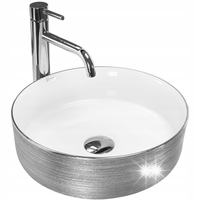 Umywalka Nablatowa SAMI Brush Silver Srebrna Rea