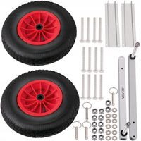 VEVOR Koło Startowe Do Łodzi 15Cali 136KG Stop Aluminiowy Czarno-Czerwone