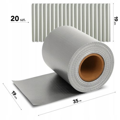 TAŚMA OGRODZENIOWA SZARA 19CMX35M UV+ OSŁONA NA OGRODZENIA PANELOWE 3D PŁOT na Arena.pl