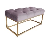 Ławka CHESTERFIELD LOFT podstawa złota pufa podnóżek MG55